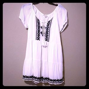White Short Sleeve Dress